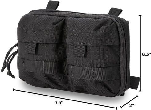Backpacks Black Tactical Molle EDC Pouch - Admin Pouch with Molle Attachments