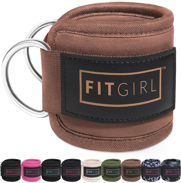 FITGIRL Ankle Strap for Cable Machines & Resistance Bands, Glute Workouts, Home & Gym Cuff Attachment for Women