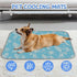 imiBBWQu Summer 27" 22" Cooling Pad Floral Birds Blue White Coolingdog Mat Washable Outdoor Pet Cooling Pad