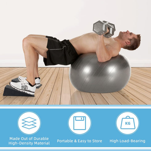 Squat Wedge Block for Heel Elevated Squat, Weightlifting Calf Stretcher Slant Board for Mobility and Strength
