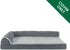 Furhaven Replacement Dog Bed Cover, Two-Tone Faux Fur & Suede Chaise, Jumbo Plus, Stone Gray