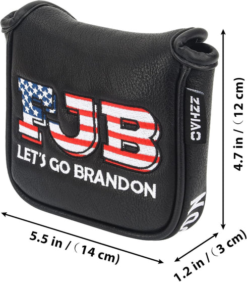 ZZHAO Funny Magnetic Mallet Golf Putter Cover | Fits Most Mallet Putters | Golf Gifts for Dad