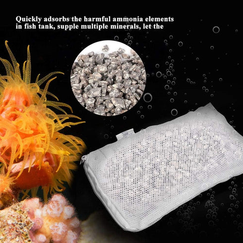 Pssopp Aquarium Zeolite Filter Fish Tank Water Purification Odor Remover Aquarium Filter Stone Oder Eliminator with Free Media Bag
