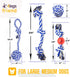 Rope Toys for Large Dogs & Puppies 4-Pack, Natural Cotton Rubber Tug-of-War Toy Set, Tough Dog Toys for Aggressive