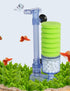 UPETTOOLS Aquarium Biochemical Sponge Filter - Ultra Quiet Air Pump with 2 Sponges & Bio Ceramic Media Balls