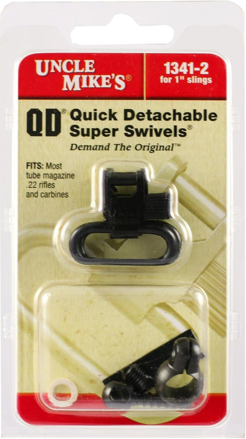 Uncle Mike's 115 RF Blued 1', .22 Band, Clam QD Super Swivel Full Band, Black