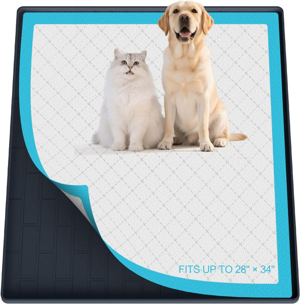 PUWANJILI Pee Pad Tray Holder for Dogs,Non-Slip Silicone Dog Puppy Pad Holder,34 x