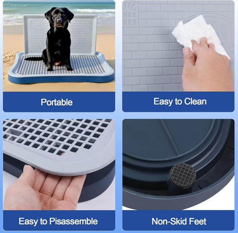 MCYXX Dogs,20"*15", Pee Pad Holder,Indoor Dog Potty Pad,Puppy Potty Training Tray,for Small and Medium-Sized with Pee
