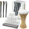 Universal Gun Cleaning Kit, 2 X 2 Inches Gun Cleaning Patches, 6 Inches Gun Cleaning Swabs, Reusable Form Swabs, 3 Pcs