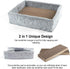 PrimePets Cat Scratcher Lounge - 2 in 1 Reversible Cat Scratching Pad Box Bed with Catnip Included
