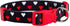 Native Pup Valentine’s Dog Collar, Adjustable for Small, Medium, Large Breeds, White & Red Hearts, Large