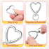 Alrhso 20 Heart Shape Keychain Clip Pcs Metal Heart Shape Keychain Hearts Carabiner Spring Snap Hook Sliver Hearts