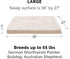 Furhaven Large Ultra Plush Dog Bed Cover, Faux Fur & Suede Mattress, Machine Washable - Cream