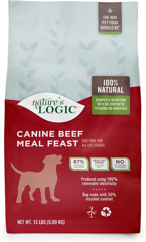 NATURE'S LOGIC Dog Food Canine Meal Feast, Beef