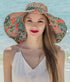 Summer Anti-UV Wide Brim Beach Hats for Women, Floppy Foldable Roll Up Cap
