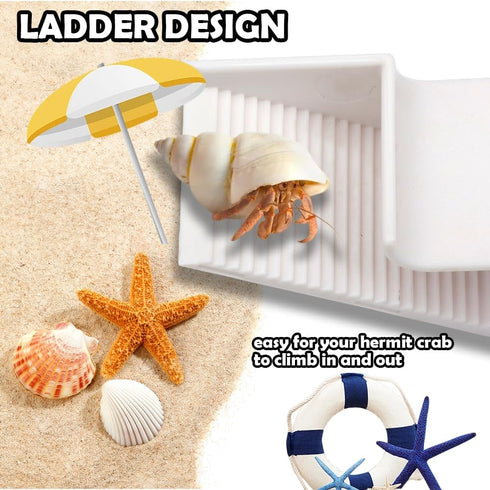DQITJ 1 Pcs Hermit Crab Hermit Crab Hideaway Underground Habitat and Climbing Toy (White)
