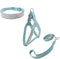 Dog Collar & Harness & Lead Sets, Fashion Diamante Dog Collar with Comfortable Soft Harness and Leashes Set - Blue - S