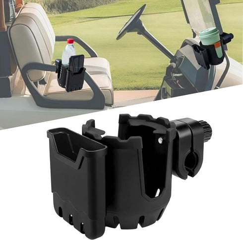 Universal Golf Cart Cup Holder with Phone Holder - Accessories for EZGO/Club Car/Yamaha & Most Golf Carts