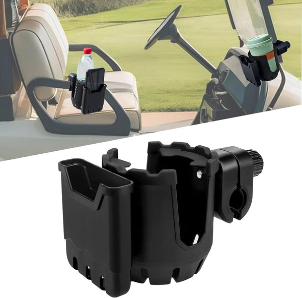 Universal Golf Cart Cup Holder with Phone Holder - Accessories for EZGO/Club Car/Yamaha & Most Golf Carts