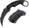 Fixed Blade Knife with D2 Steel Blade and G10 Handle, Tactical EDC Double Edged Sharp Claw Knife, Black