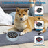 Silicone Dog Slow Feeder Bowl Insert, Strong Suction Cups for Stainless Steel, Glass, Ceramic Dog Bowls (Grey, Medium)