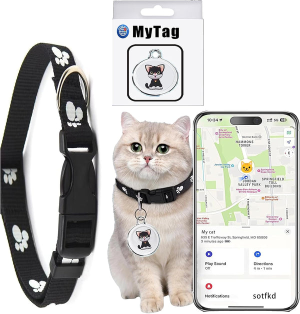 sotfkd Cat Tracker Collar-Cat GPS Tracker-GPS Tracker for Cats| Dual-System Tracker | Android