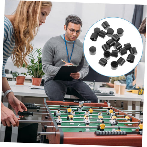 20pcs Foosball Rod Caps for Standard Tables End Caps for Soccer Game Accessories Protective Covering for Easy