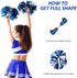 Supkiir 4Pcs Cheerleading Pom Poms for Women, 2 Pair Cheer Pompoms for School Sports Games Team Spirit