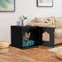 ZENY Hidden Cat Litter Box Furniture - Enclosed Cabinet With Vent Holes, Indoor Wooden Washroom, End Table, Nightstand