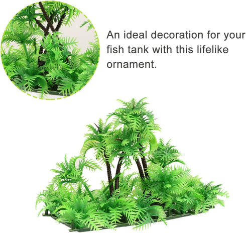 balacoo Plastic Aquarium Coconut Plants, Artificial Palm Model Trees for Fish Tank Decorations and Scenery