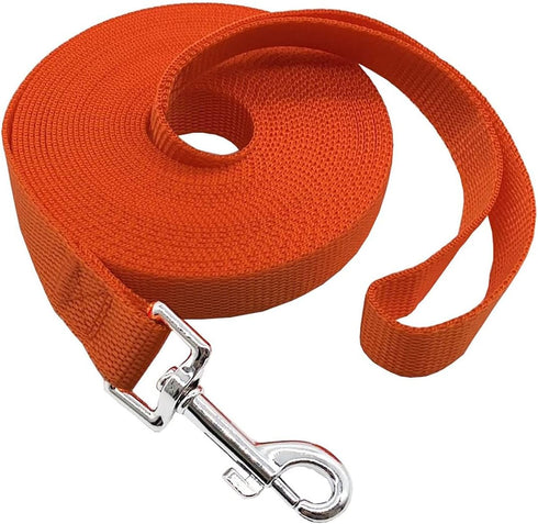 Nylon Training Dog Leash for Small Medium Large Dogs, 15ft 20ft 30ft 50ft Long Leash for Obedience Recall Training,