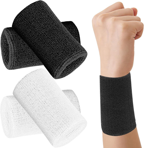 VVITOPIK 6 Inch Sports Wrist Sweatbands for Men Women, Absorbent Long Wrist Sweat