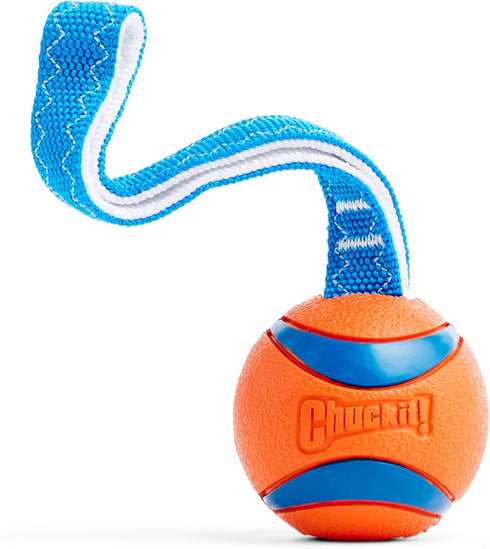 Chuckit! Ultra Tug Dog Toy - Ultra Ball on a Durable Nylon