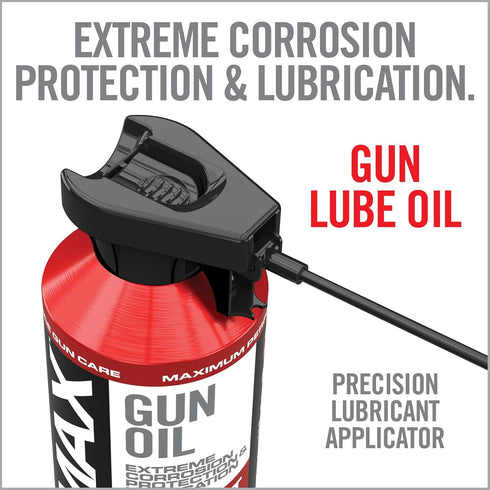 12 Real Avid Gun Max Gun Oil - Ounce Gun Oil and Cleaner - All-in-One Shooter Lube Rust Protectant & Gun Oil Lubricant