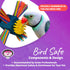 SB963 6.5"x4" Super Bird Creations Twirl N' Whirl Bird Toy - Handcrafted Wooden Bird Stuff with Lollipop Sticks