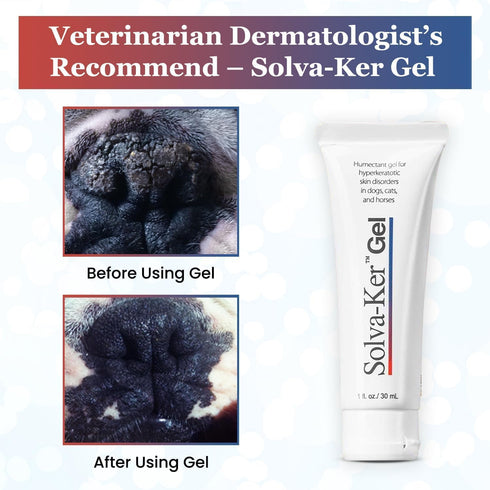 Solva-Ker Gel Moisturizer for Pet's Cracked Nose and Paws, Dry Nose and Paw Soother, Greaseless Healing Balm