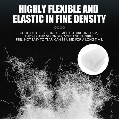 Aquarium Filter Pad, Fishbowl Sponge Pad, Fish Tank Filter Floss, High Density Media Roll, 7.8x39 Inch