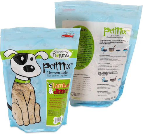Healthy Dogma PetMix Dehydrated Dog Food for Allergies, Grain Free, Freeze Dried, Raw, Homemade Dog Food (Lamb Dinner,