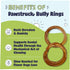 Pawstruck 4" All-Natural Bully Stick Rings for Dogs - Rawhide-Free, 100% Beef Dental Chew Bones - 3 Pack