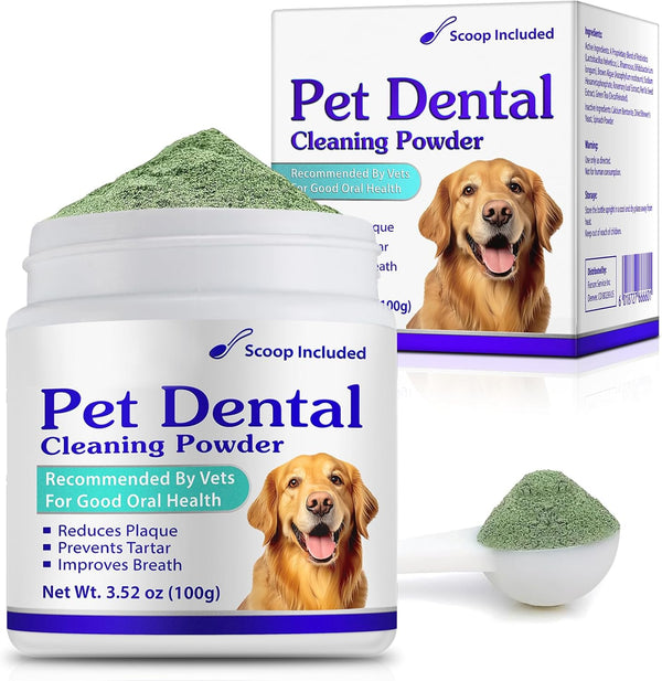 Peesnb Dog Teeth Cleaning Powder - Dog Dental Powder - Dog Breath Freshener