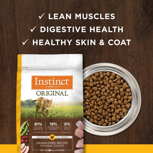 Instinct Original Grain Free Recipe with Real Chicken Natural Dry Cat Food, 11 lb Bag