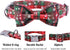 Lionheart Glory Christmas Plaid Dog Collar, Adjustable Soft Collar with Bowtie for Small Medium Large Dogs