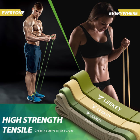 LEEKEY Resistance Bands, Exercise Pull Up Assist Bands Set for Men and Women, Fitness Training, Home Workouts