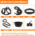No Pull Dog Harness, Collar & Leash Set | includes Dog Seat Belt, Collapsible Bowls & Poop Bag Dispenser. Ideal for Training, Walking, Hiking. Fits Small to Large Dogs(Black-M)