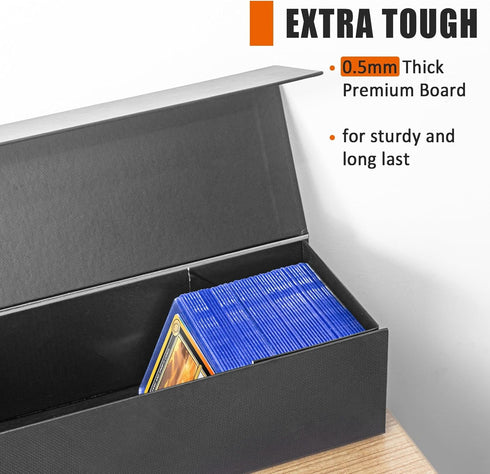 Trading Card Storage Box, Holds 900+ Sport Cards or 200 Top Loaders, Fits Football, Basketball, Hockey, Gaming Cards