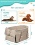 Center Console Dog Car Seat for Small Dogs, Anti-Collapse with Soft Cushion Safety Belt, Portable Armrest Seat for Pets