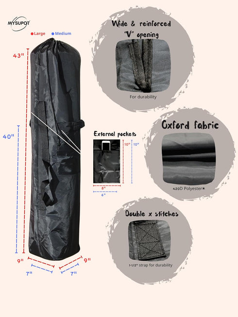 Pack: Pack Adventure & Organization Power Large Black Camp Chair Bag + Transparent & Store Bag
