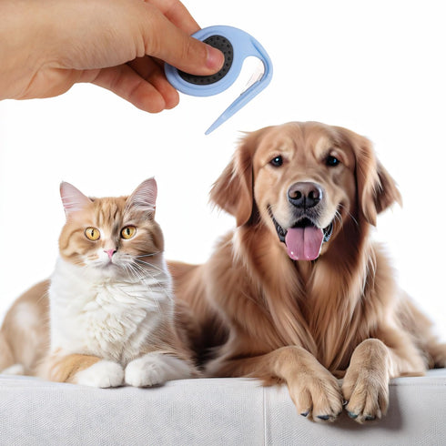 2pcs Knotting Comb for Cats and Dogs, Dematting Brush Hair Removal Tool for Pet Grooming Accessories (Blue)