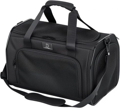 15lbs, Airline Approved Pet Carrier for Small Dogs & Cats Up to Soft-Sided, Foldable, Ventilated, TSA Travel Bag