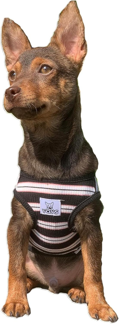 YQYS Dog Shirts, Multi-color Striped Cotton Vest for Small Dogs and Cats, Tank Top for Teacup Breeds